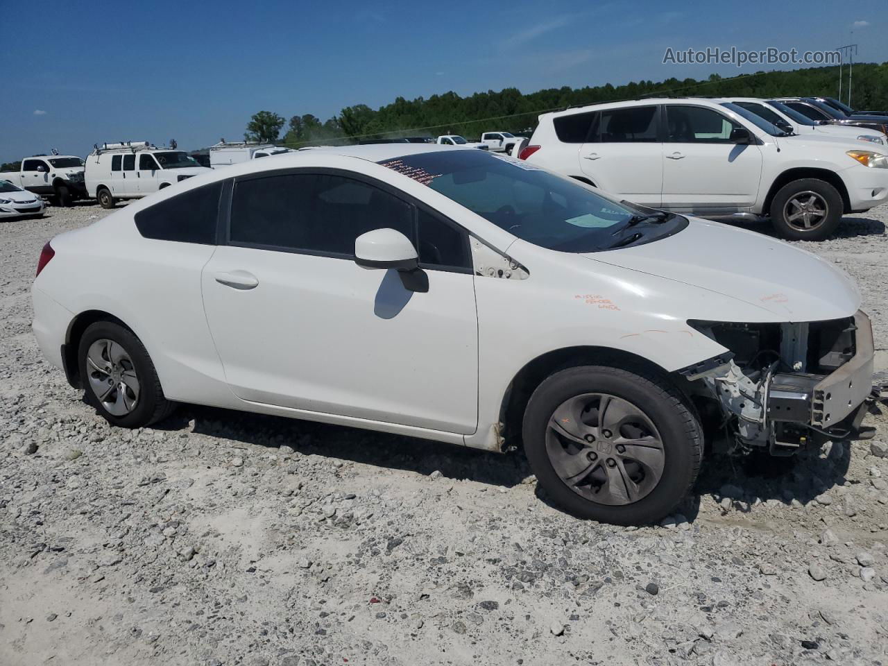 2013 Honda Civic Lx White vin: 2HGFG3B58DH522958