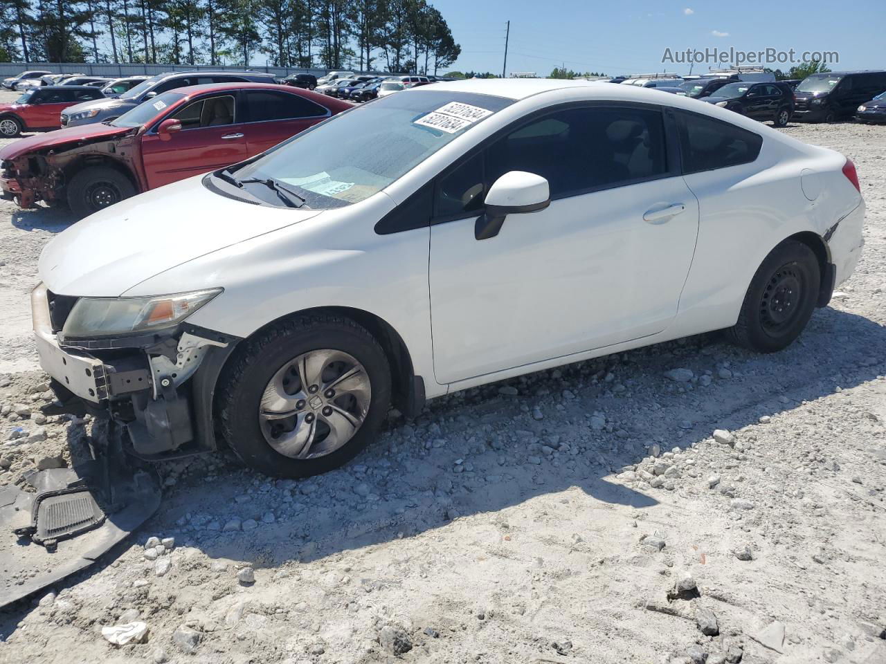 2013 Honda Civic Lx White vin: 2HGFG3B58DH522958