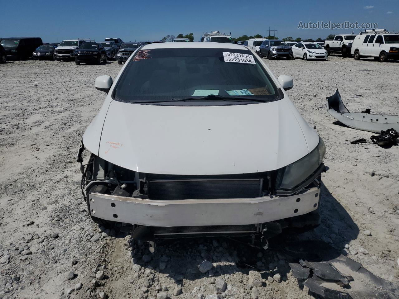 2013 Honda Civic Lx White vin: 2HGFG3B58DH522958