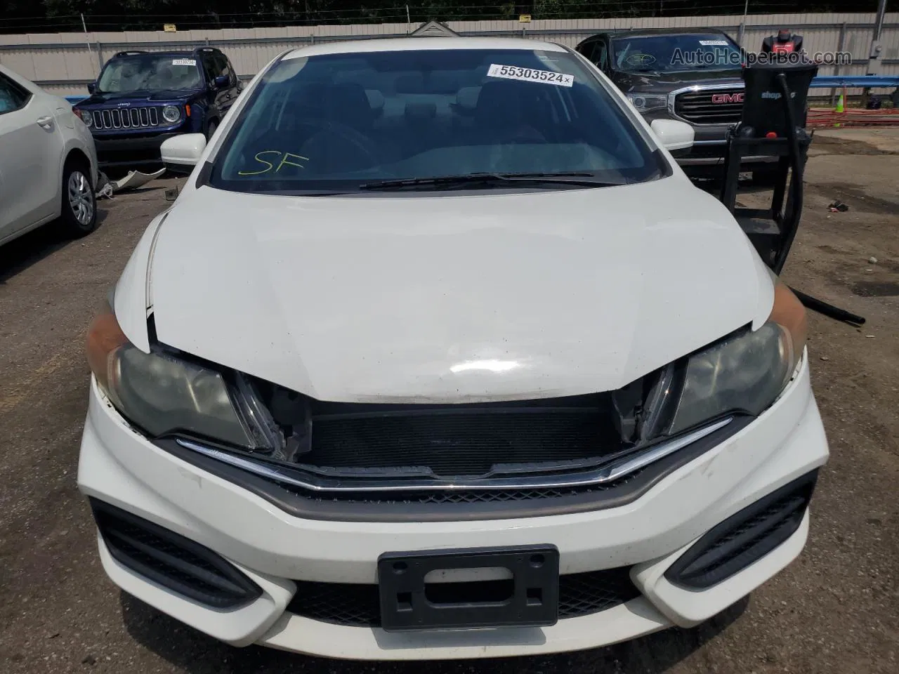 2014 Honda Civic Lx White vin: 2HGFG3B59EH515437