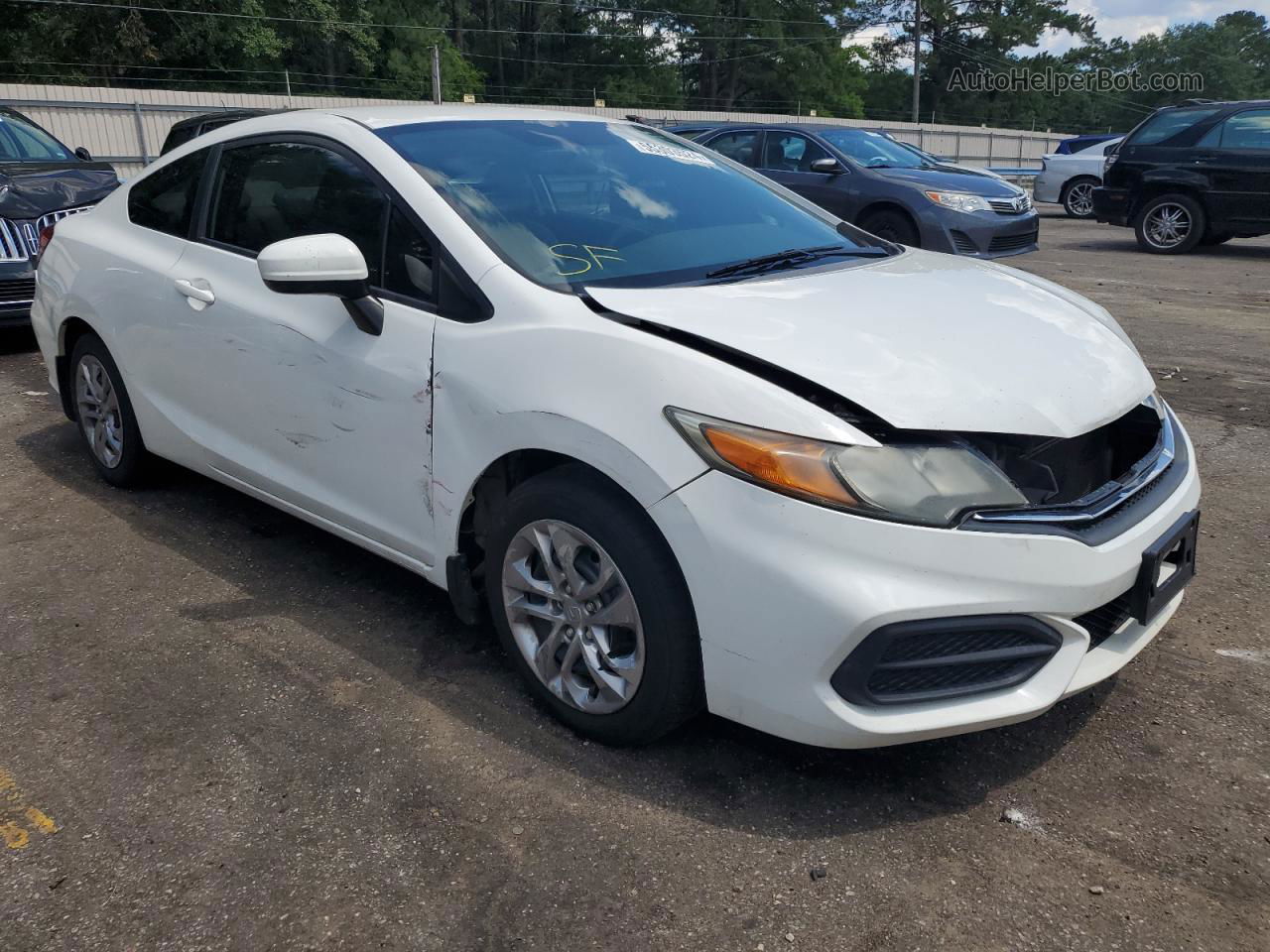 2014 Honda Civic Lx White vin: 2HGFG3B59EH515437