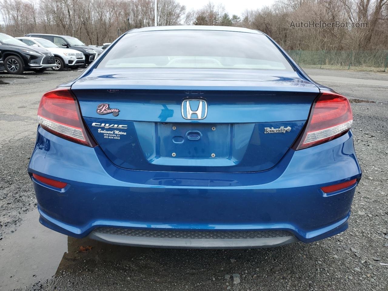 2015 Honda Civic Lx Синий vin: 2HGFG3B59FH502964
