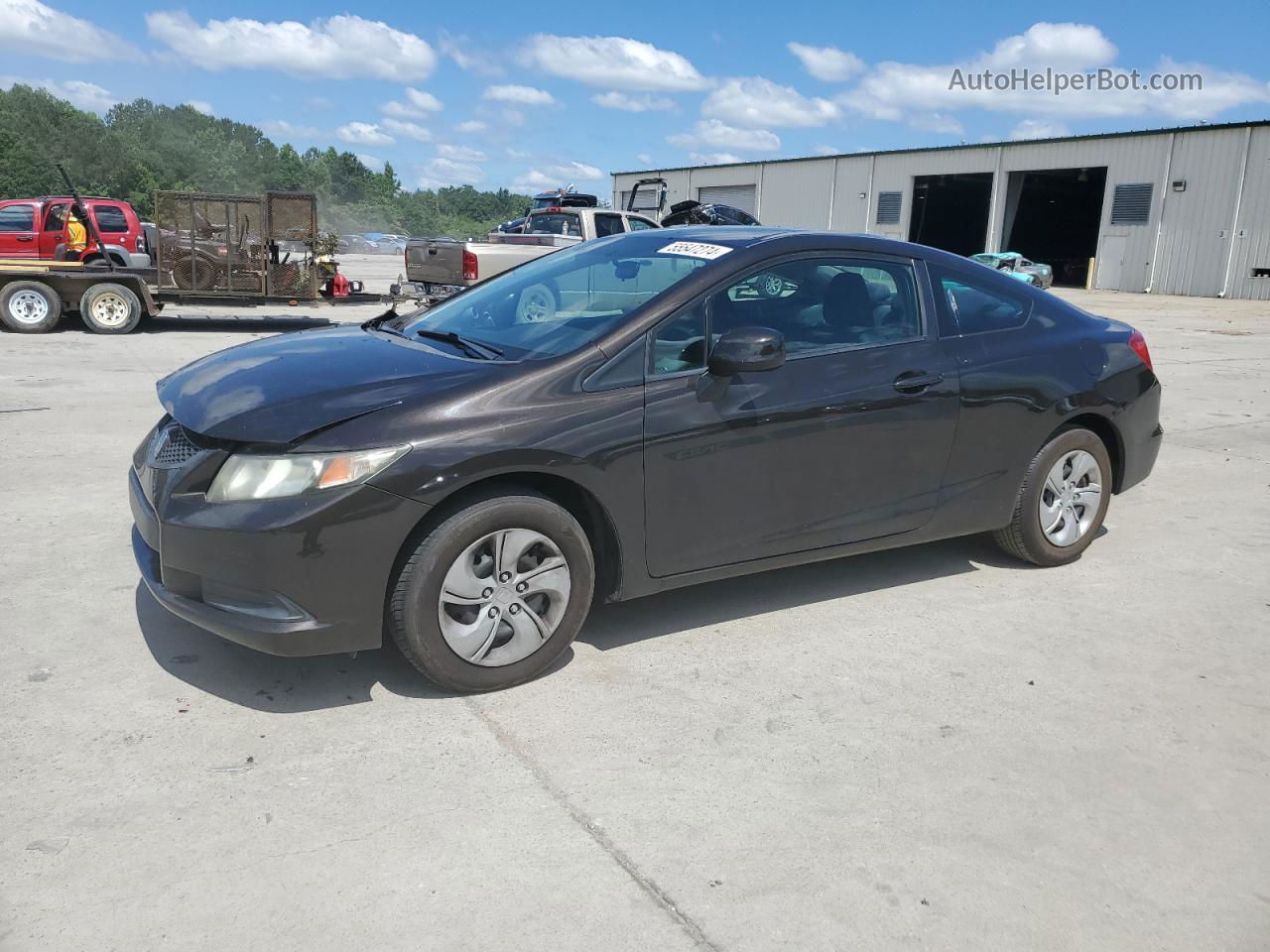 2013 Honda Civic Lx Black vin: 2HGFG3B5XDH526154