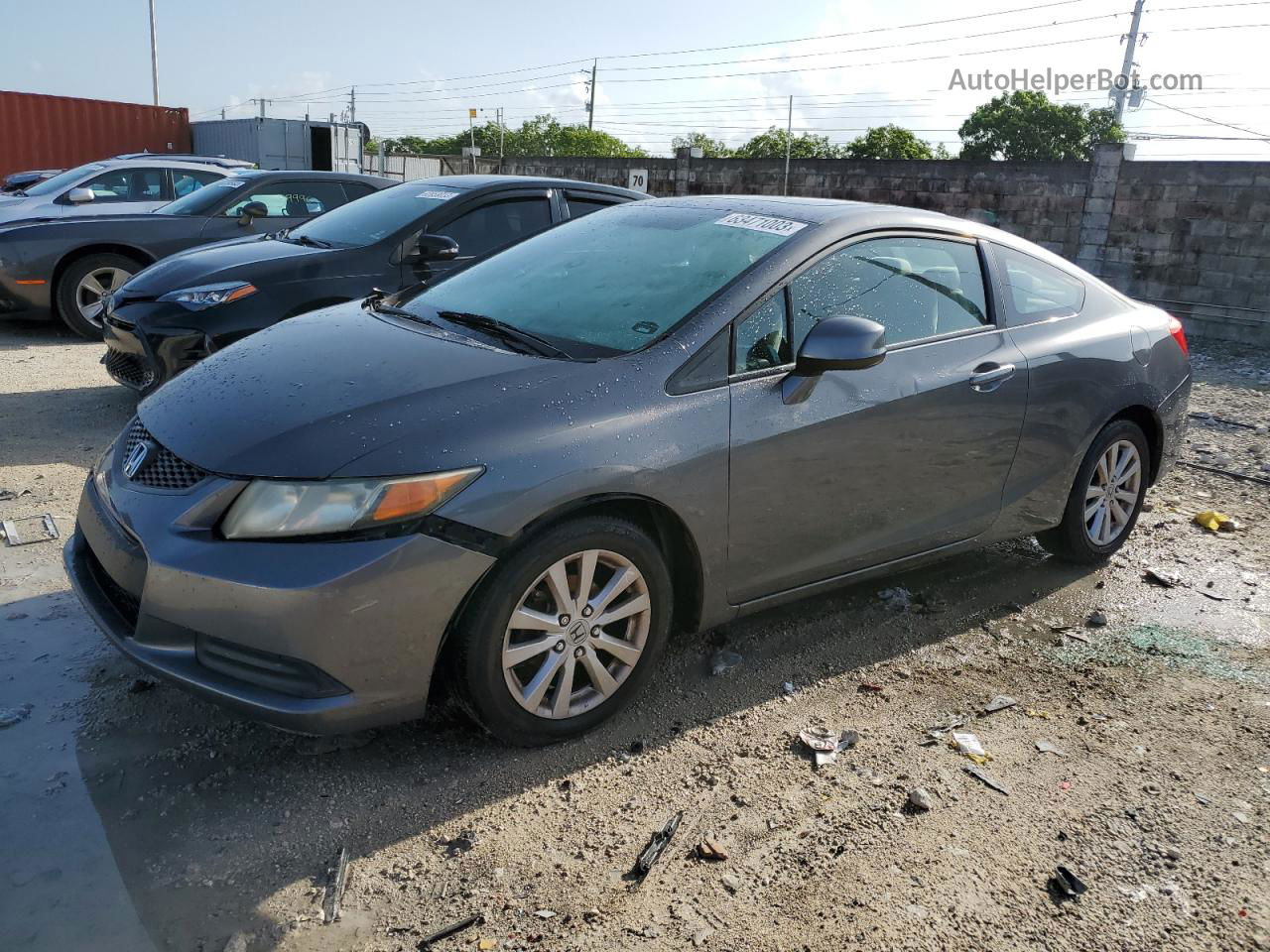 2012 Honda Civic Ex Gray vin: 2HGFG3B83CH525632