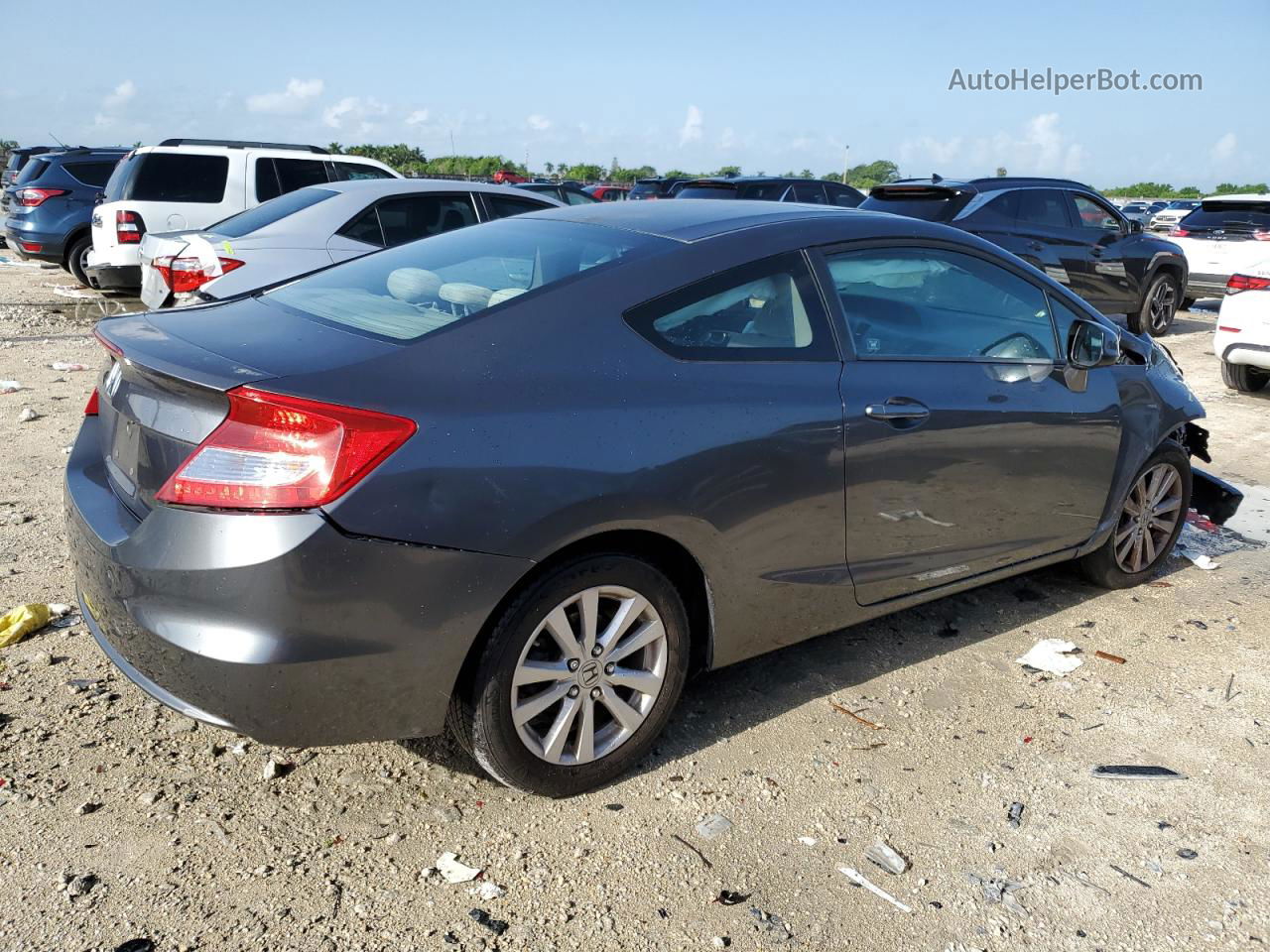 2012 Honda Civic Ex Gray vin: 2HGFG3B83CH525632