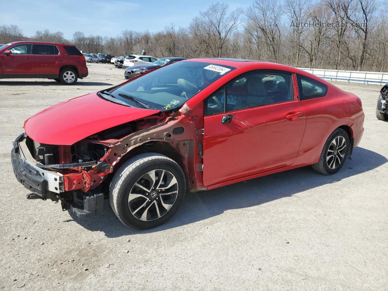 2013 Honda Civic Ex Red vin: 2HGFG3B83DH516334