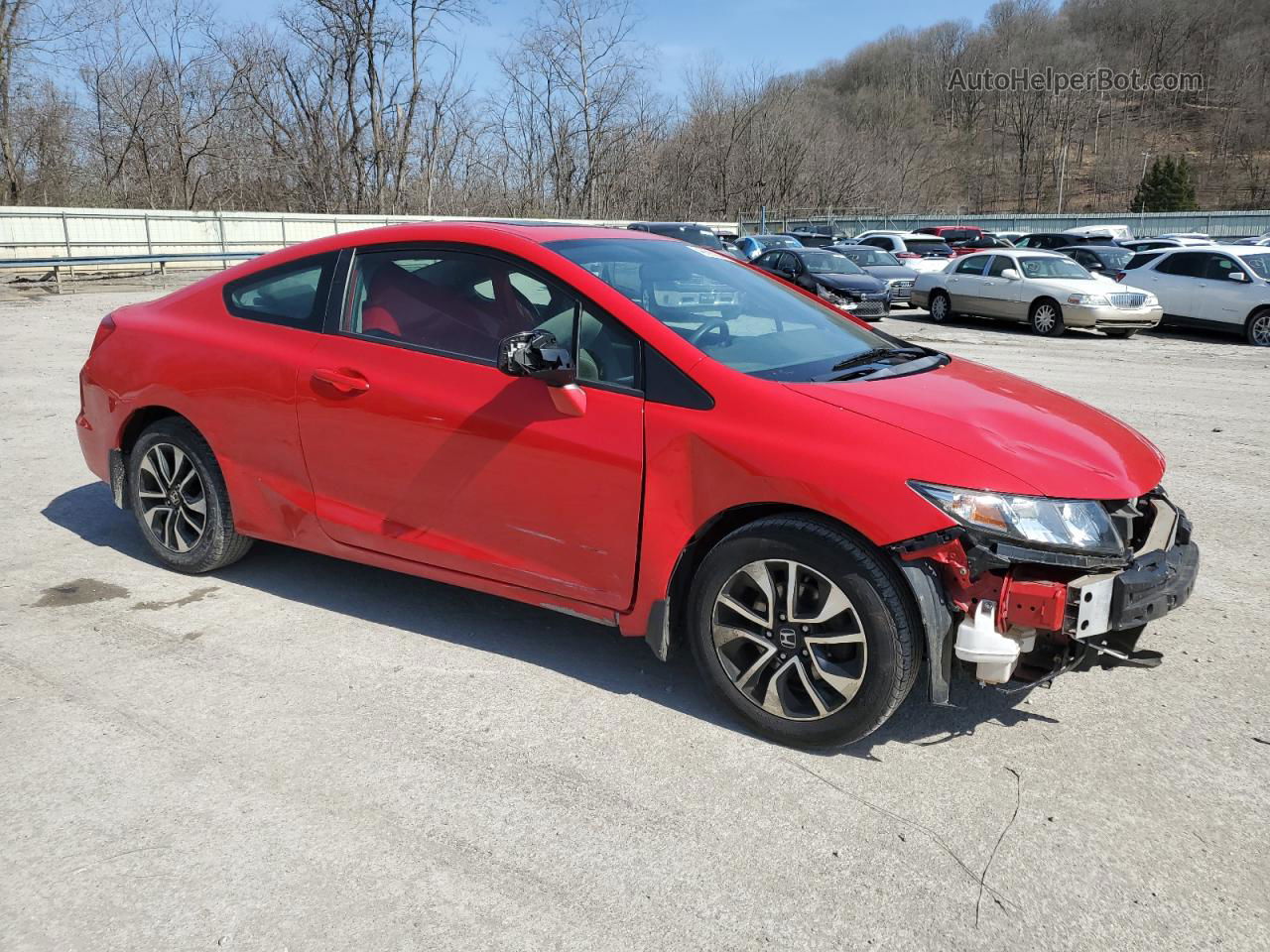 2013 Honda Civic Ex Red vin: 2HGFG3B83DH516334