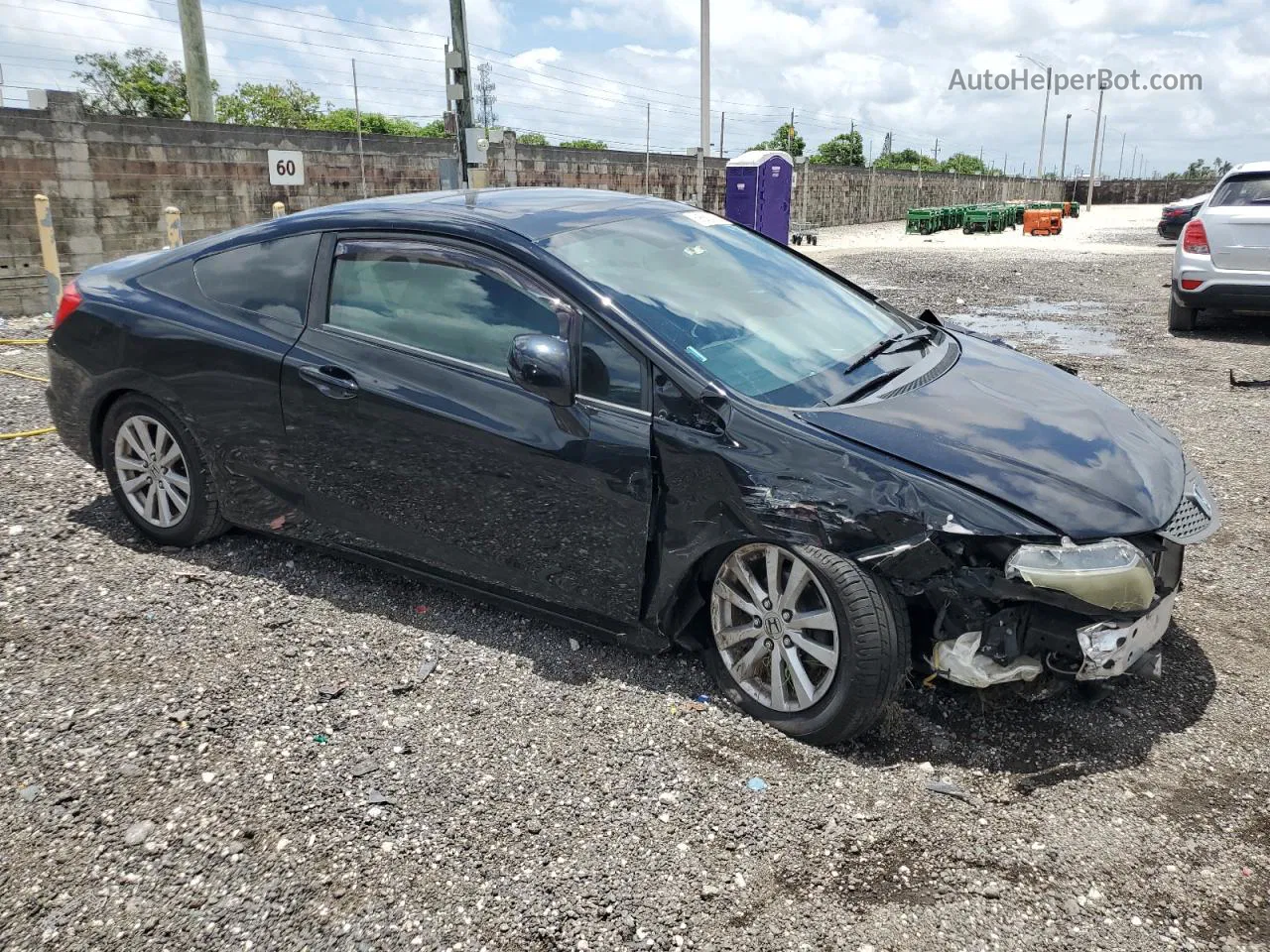 2012 Honda Civic Ex Black vin: 2HGFG3B84CH563855