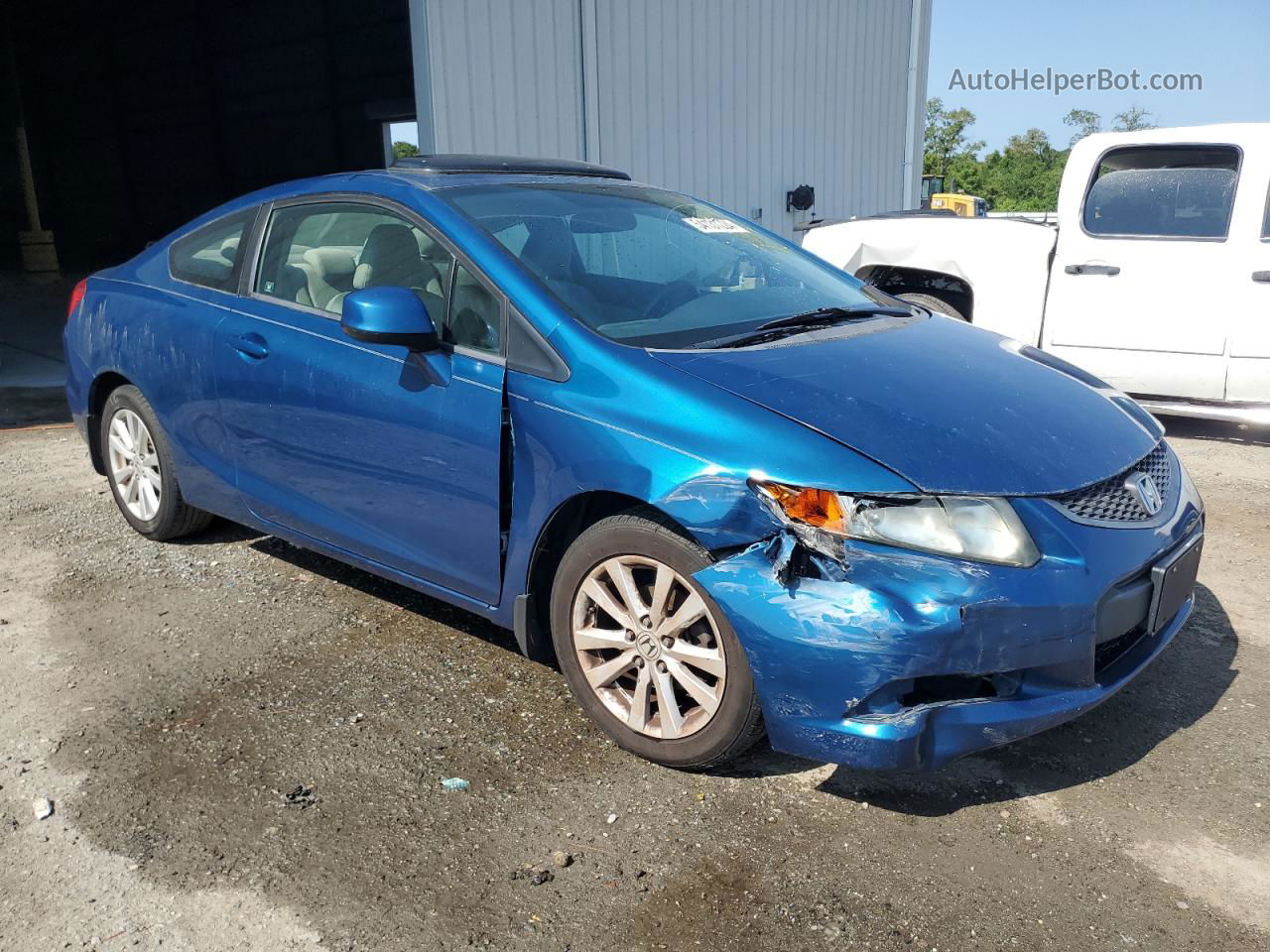 2012 Honda Civic Ex Blue vin: 2HGFG3B86CH533806