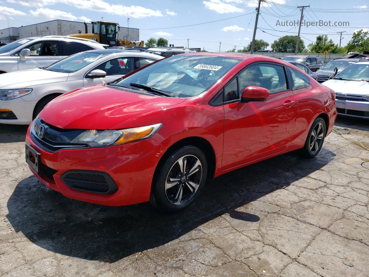 2014 Honda Civic Ex Red vin: 2HGFG3B86EH507080