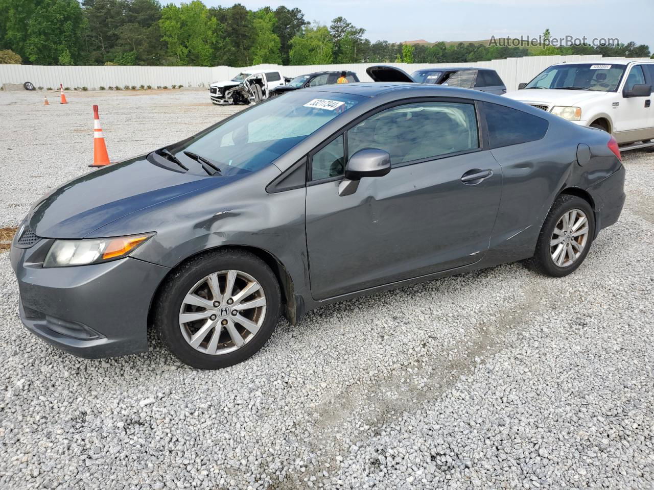 2012 Honda Civic Ex Gray vin: 2HGFG3B87CH508770