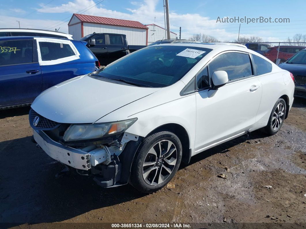 2013 Honda Civic Ex White vin: 2HGFG3B87DH508088