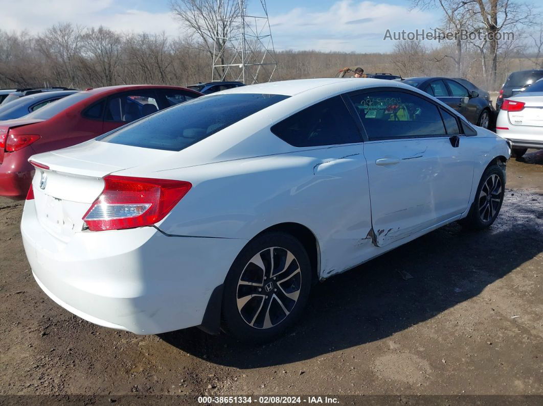 2013 Honda Civic Ex White vin: 2HGFG3B87DH508088