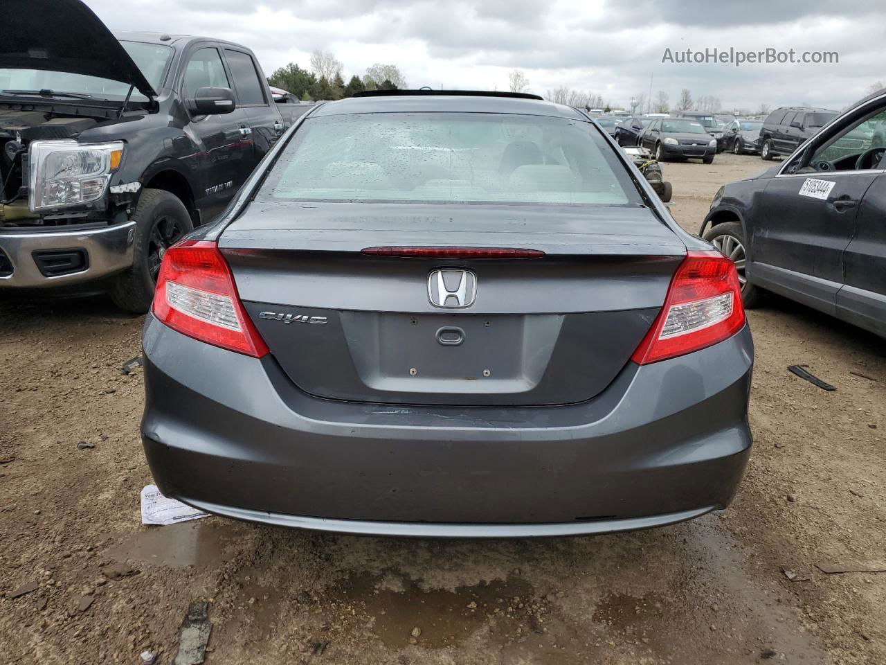 2012 Honda Civic Ex Gray vin: 2HGFG3B88CH514397