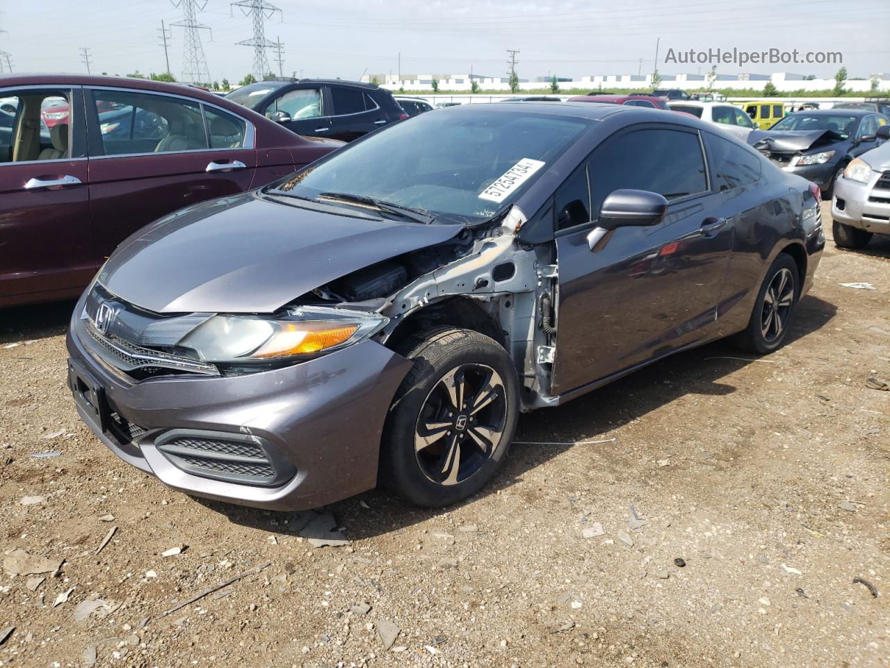 2015 Honda Civic Ex Gray vin: 2HGFG3B89FH507527