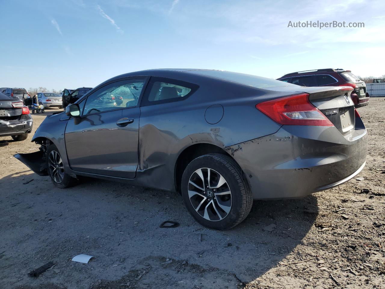 2013 Honda Civic Ex Gray vin: 2HGFG3B8XDH515150