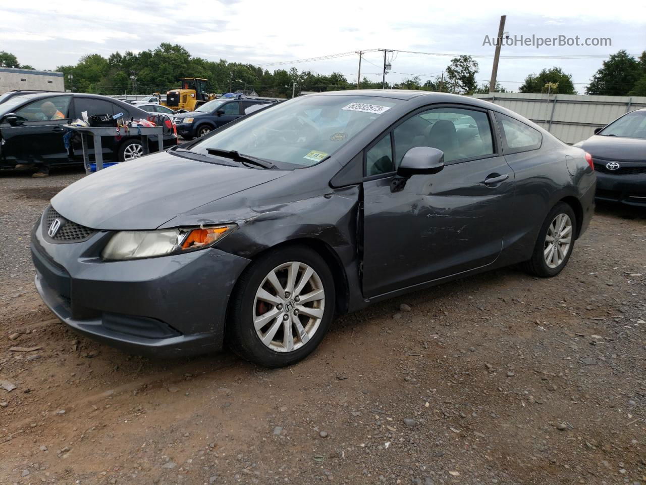 2012 Honda Civic Exl Gray vin: 2HGFG3B99CH519746