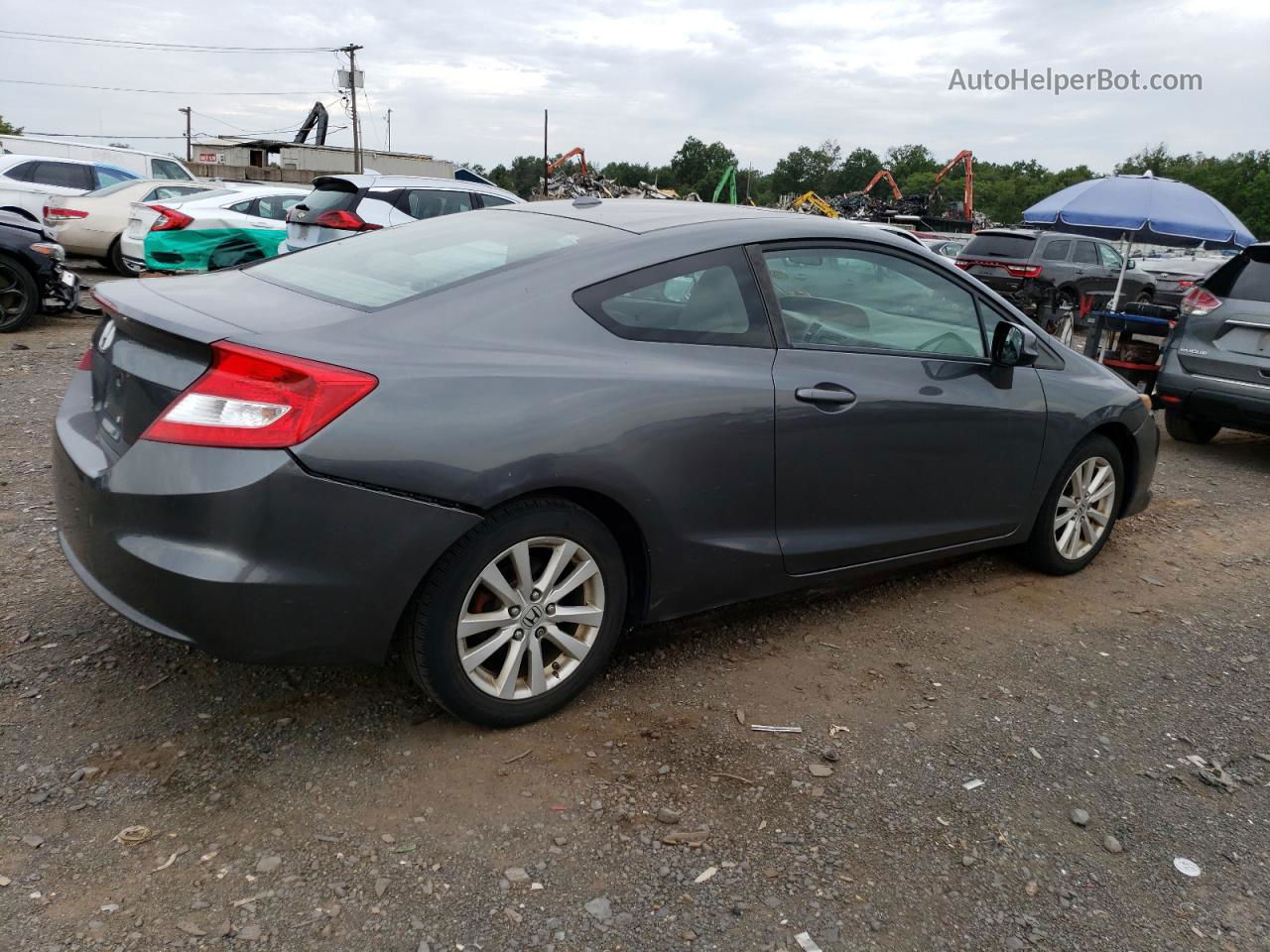 2012 Honda Civic Exl Gray vin: 2HGFG3B99CH519746