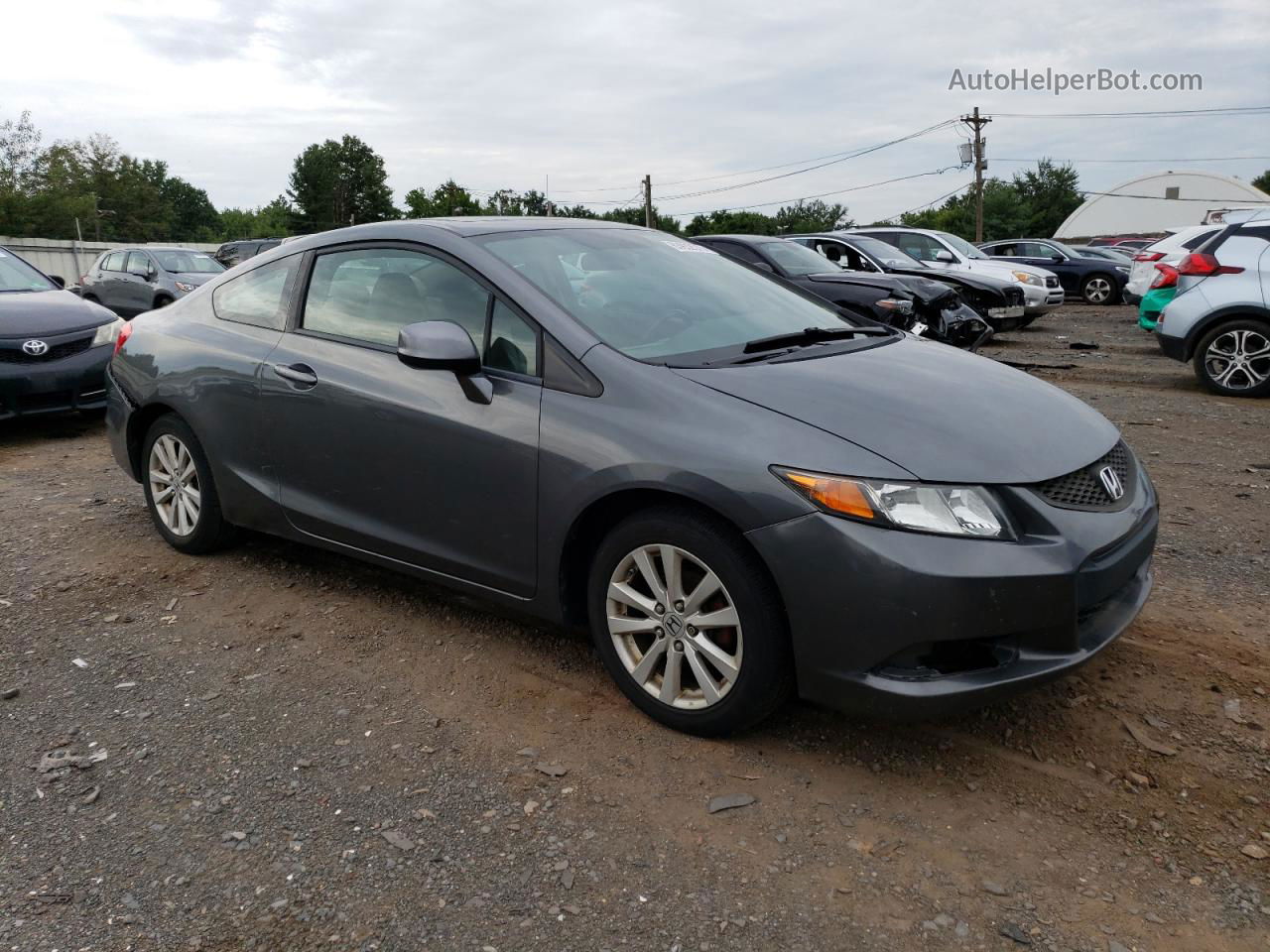 2012 Honda Civic Exl Gray vin: 2HGFG3B99CH519746