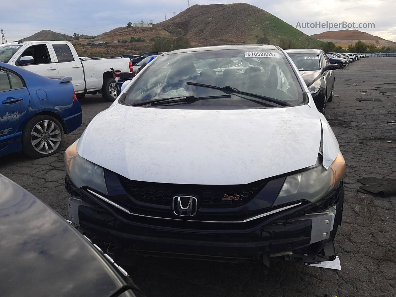 2014 Honda Civic Si White vin: 2HGFG4A50EH702380