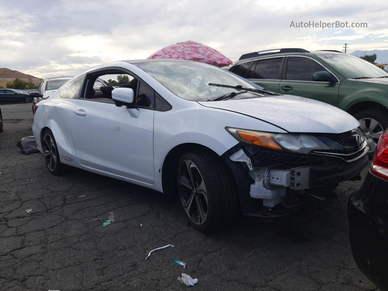 2014 Honda Civic Si White vin: 2HGFG4A50EH702380