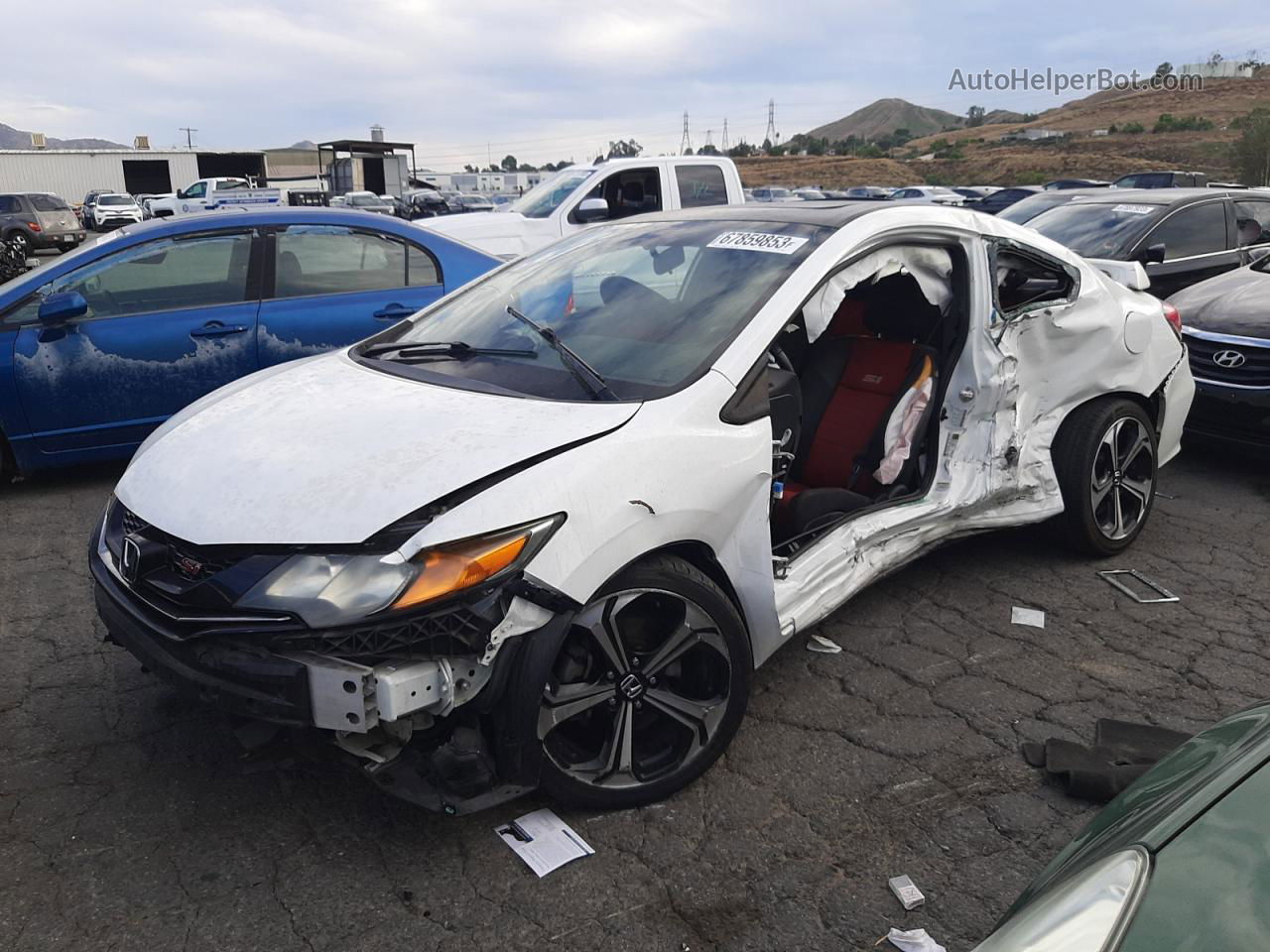 2014 Honda Civic Si White vin: 2HGFG4A50EH702380