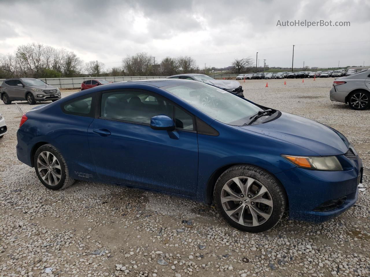 2012 Honda Civic Si Синий vin: 2HGFG4A52CH706105