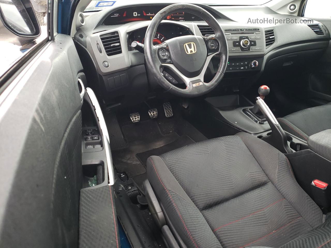 2012 Honda Civic Si Синий vin: 2HGFG4A52CH706105