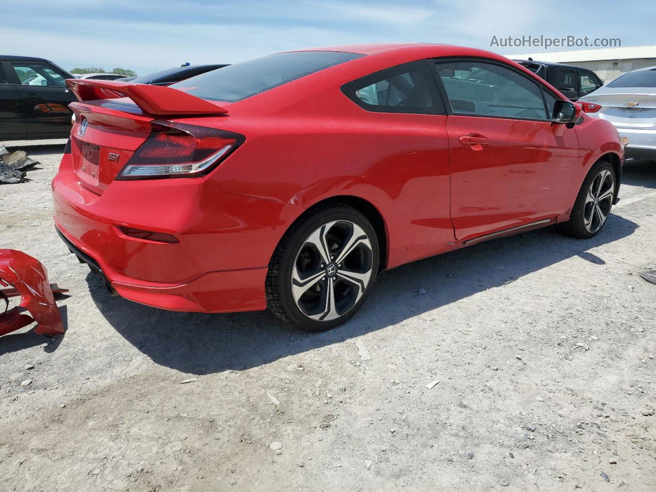 2015 Honda Civic Si Красный vin: 2HGFG4A52FH700048