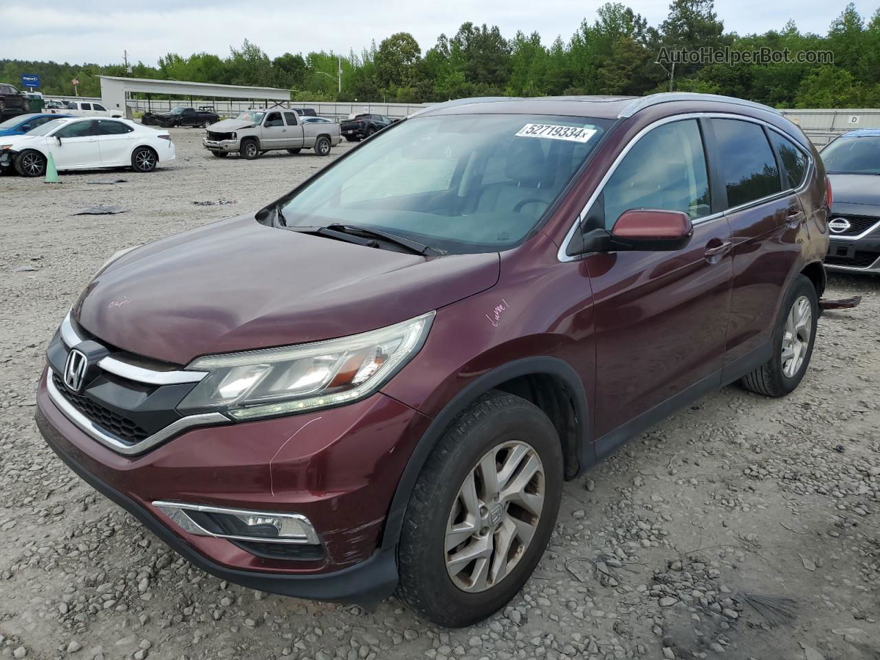 2016 Honda Cr-v Exl Burgundy vin: 2HKRM3H78GH548288