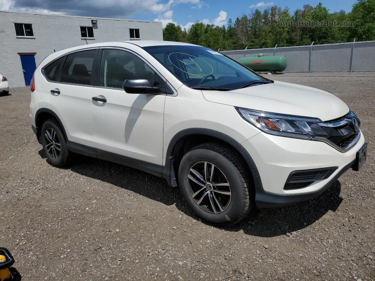 2015 Honda Cr-v Lx White vin: 2HKRM3H35FH001300