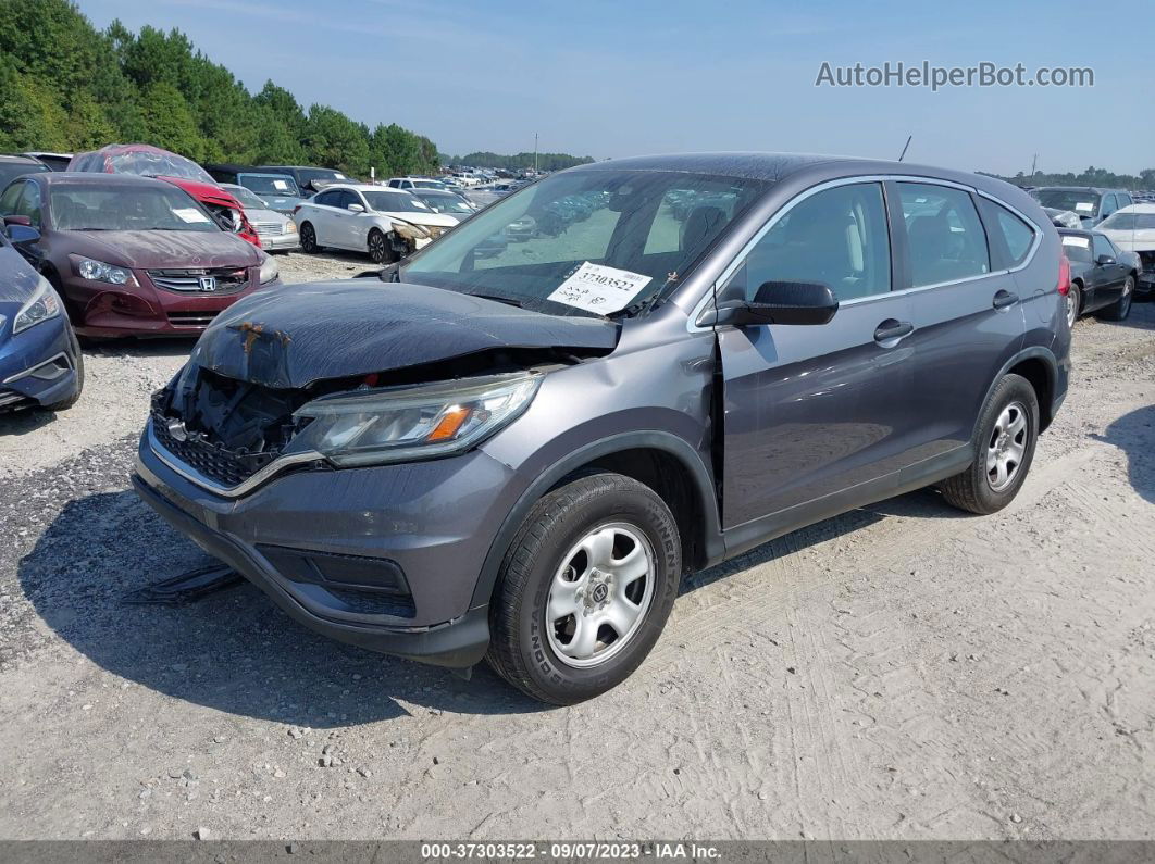 2015 Honda Cr-v Lx Gray vin: 2HKRM3H37FH556894