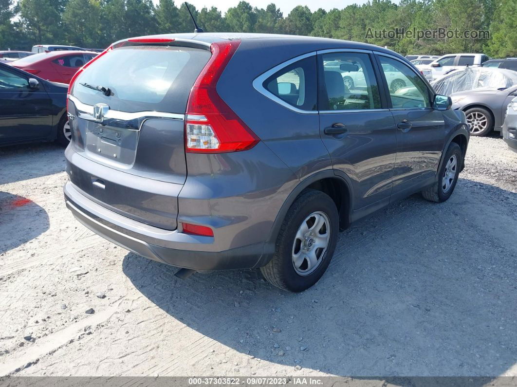 2015 Honda Cr-v Lx Gray vin: 2HKRM3H37FH556894