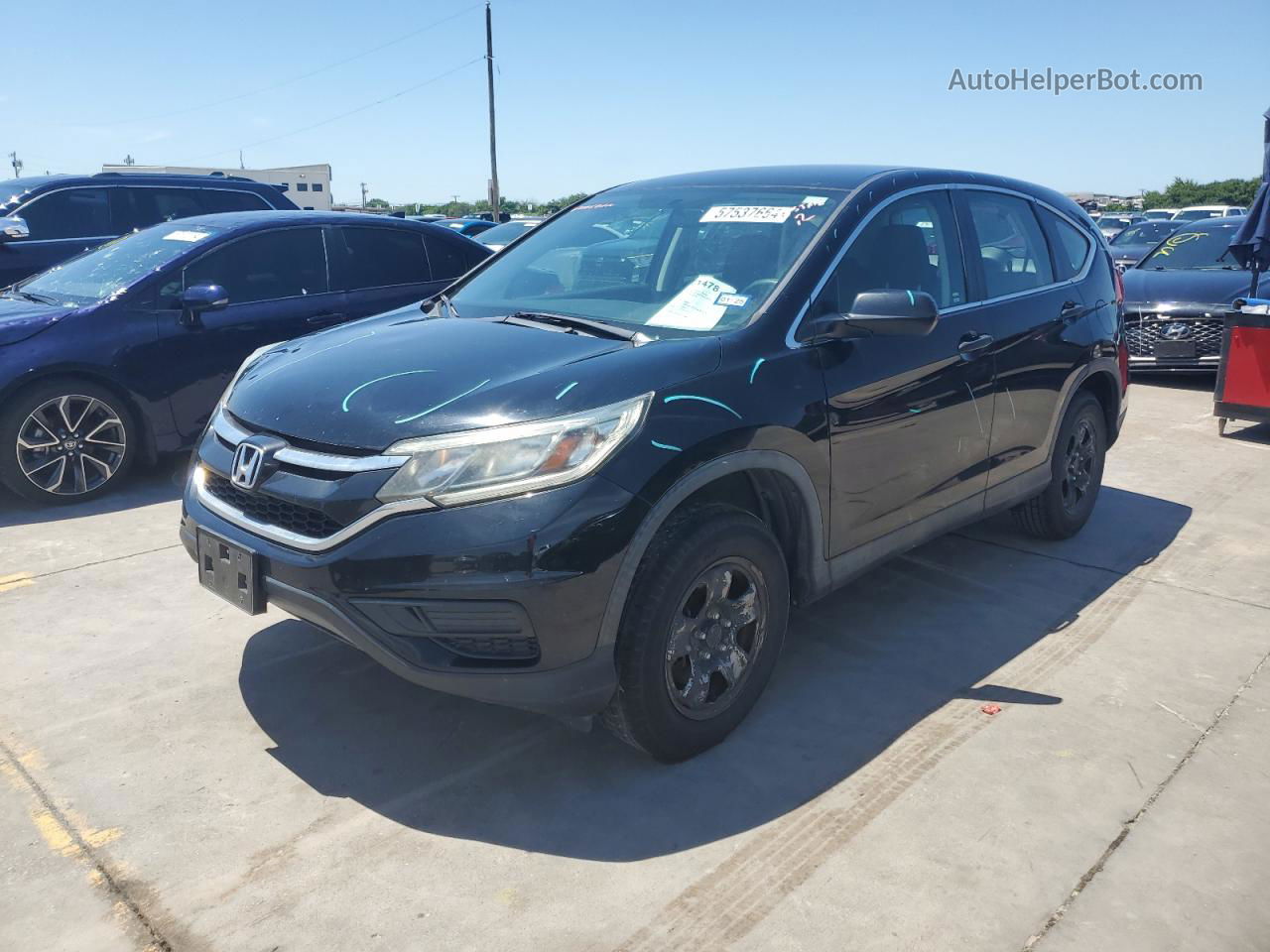 2016 Honda Cr-v Lx Black vin: 2HKRM3H38GH539216