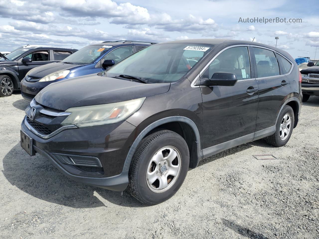 2015 Honda Cr-v Lx Brown vin: 2HKRM3H3XFH558395