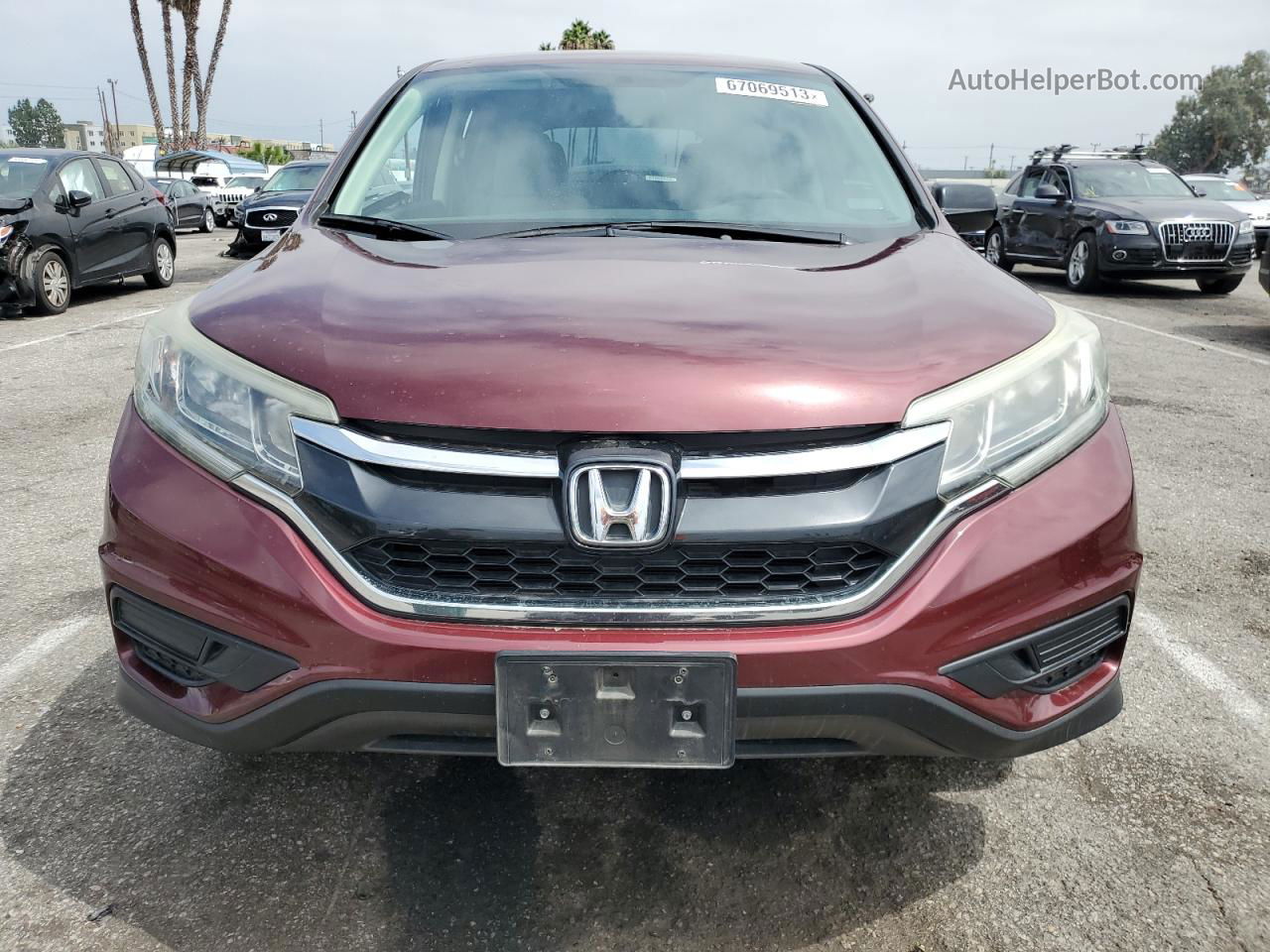 2016 Honda Cr-v Se Maroon vin: 2HKRM3H42GH550219