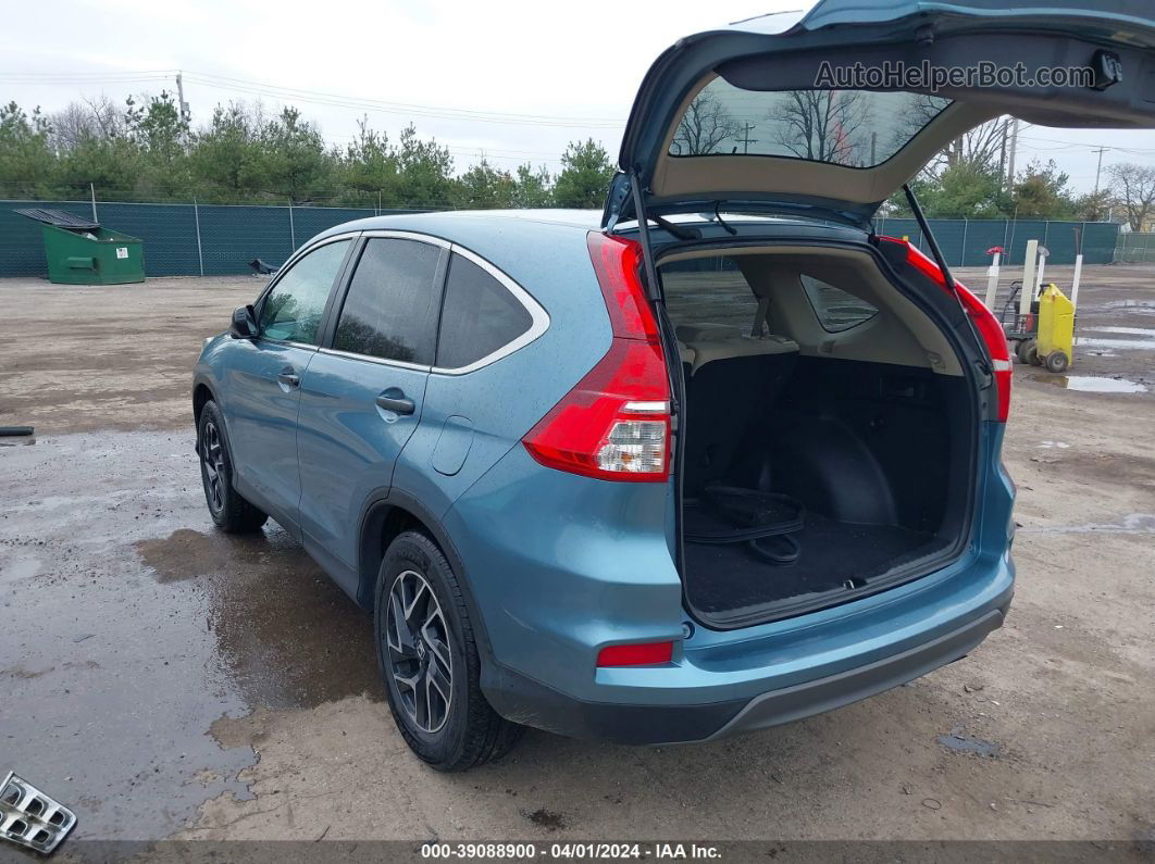 2016 Honda Cr-v Se Light Blue vin: 2HKRM3H48GH527284