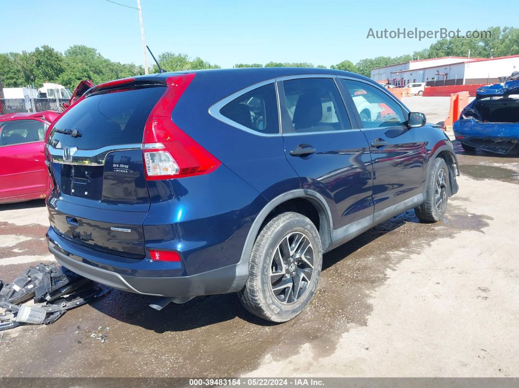 2016 Honda Cr-v Se Blue vin: 2HKRM3H49GH546927