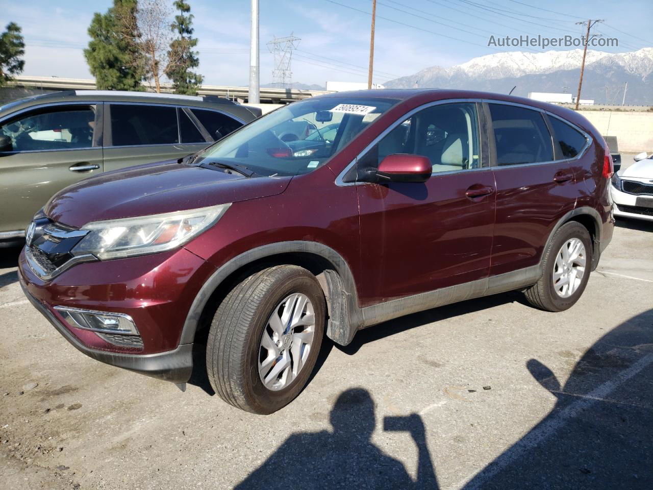 2015 Honda Cr-v Ex Burgundy vin: 2HKRM3H51FH515081