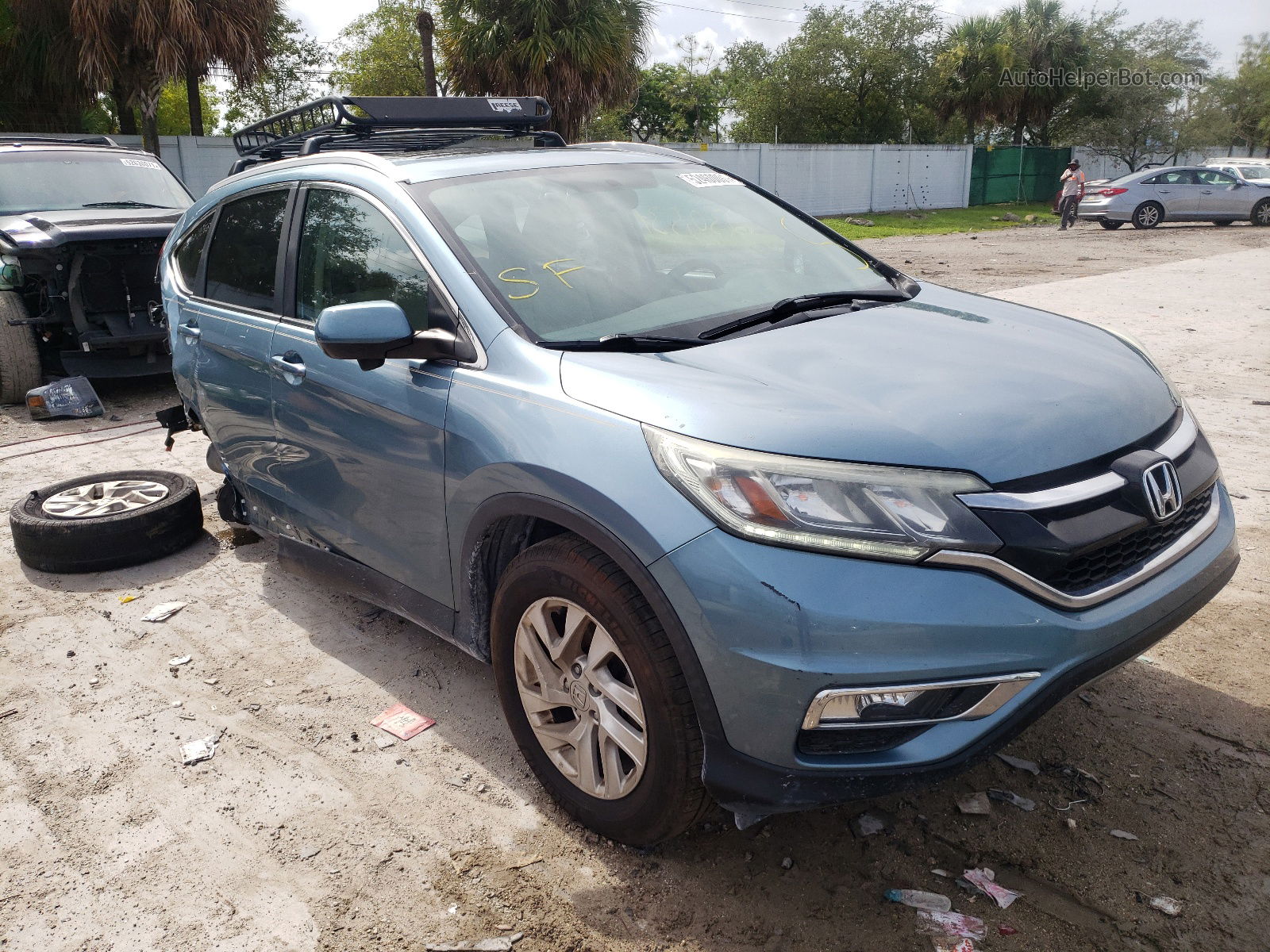 2016 Honda Cr-v Ex Turquoise vin: 2HKRM3H52GH525250