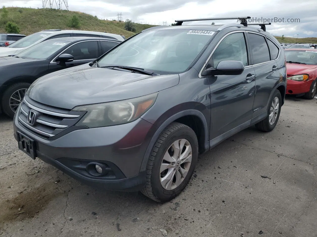 2012 Honda Cr-v Ex Gray vin: 2HKRM3H59CH505135