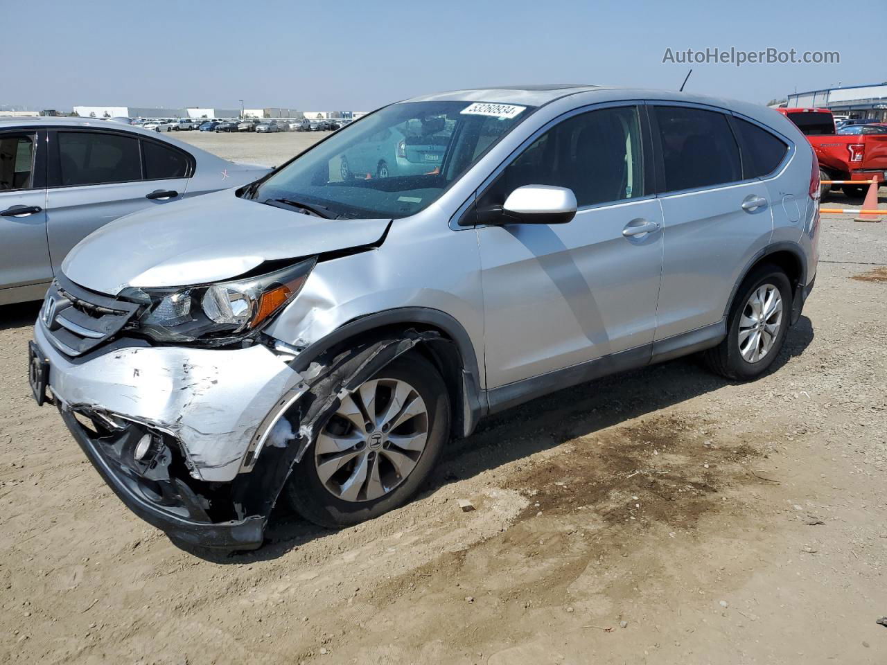 2013 Honda Cr-v Ex Silver vin: 2HKRM3H59DH507775