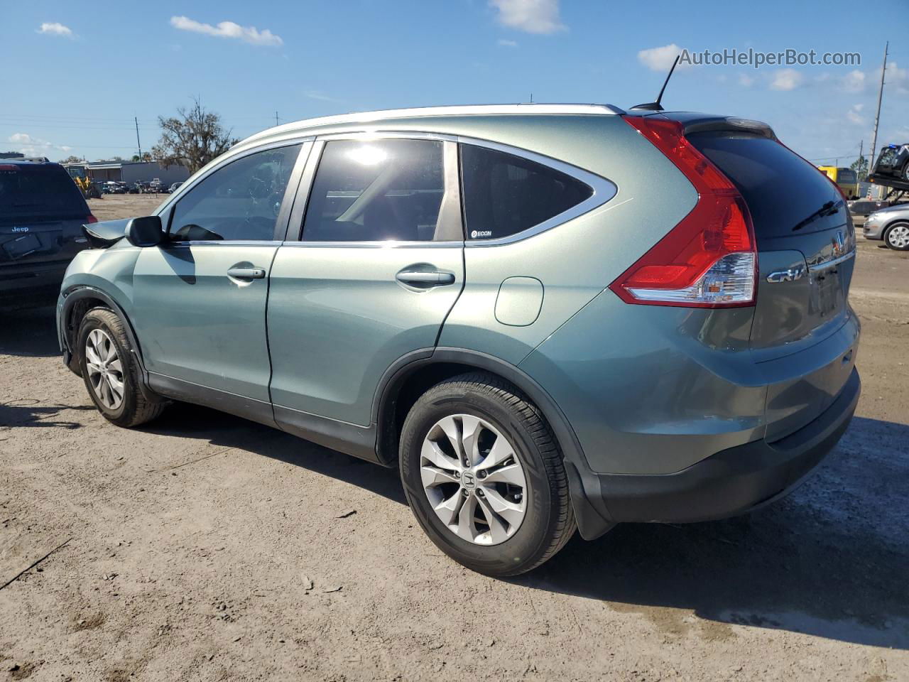 2012 Honda Cr-v Exl Зеленый vin: 2HKRM3H70CH505980