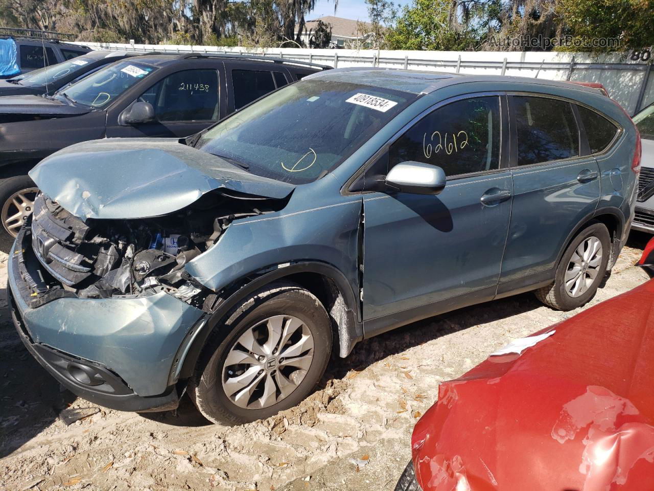 2012 Honda Cr-v Exl Green vin: 2HKRM3H70CH505980