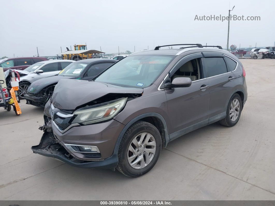 2015 Honda Cr-v Ex-l Gray vin: 2HKRM3H70FH504977