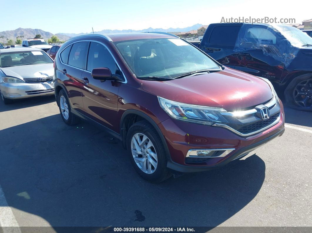 2015 Honda Cr-v Ex-l Maroon vin: 2HKRM3H70FH559588