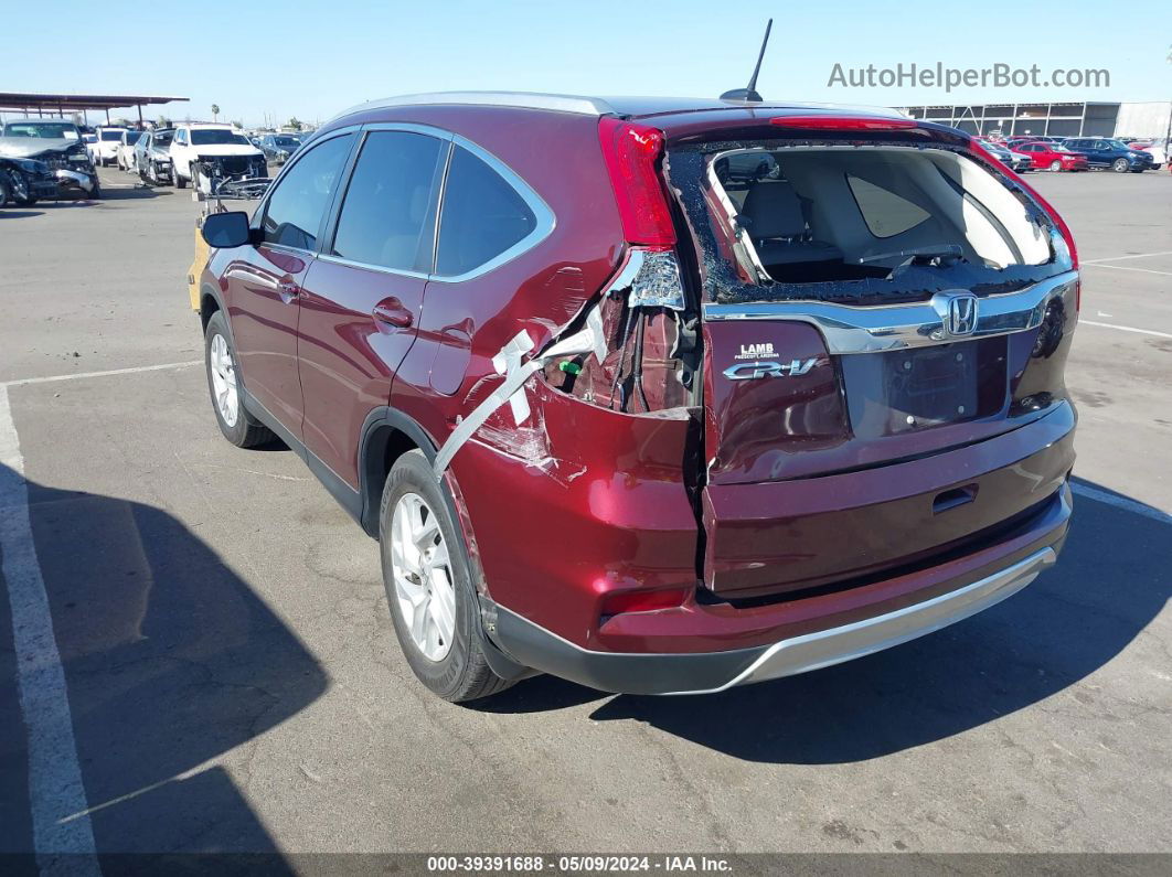 2015 Honda Cr-v Ex-l Maroon vin: 2HKRM3H70FH559588