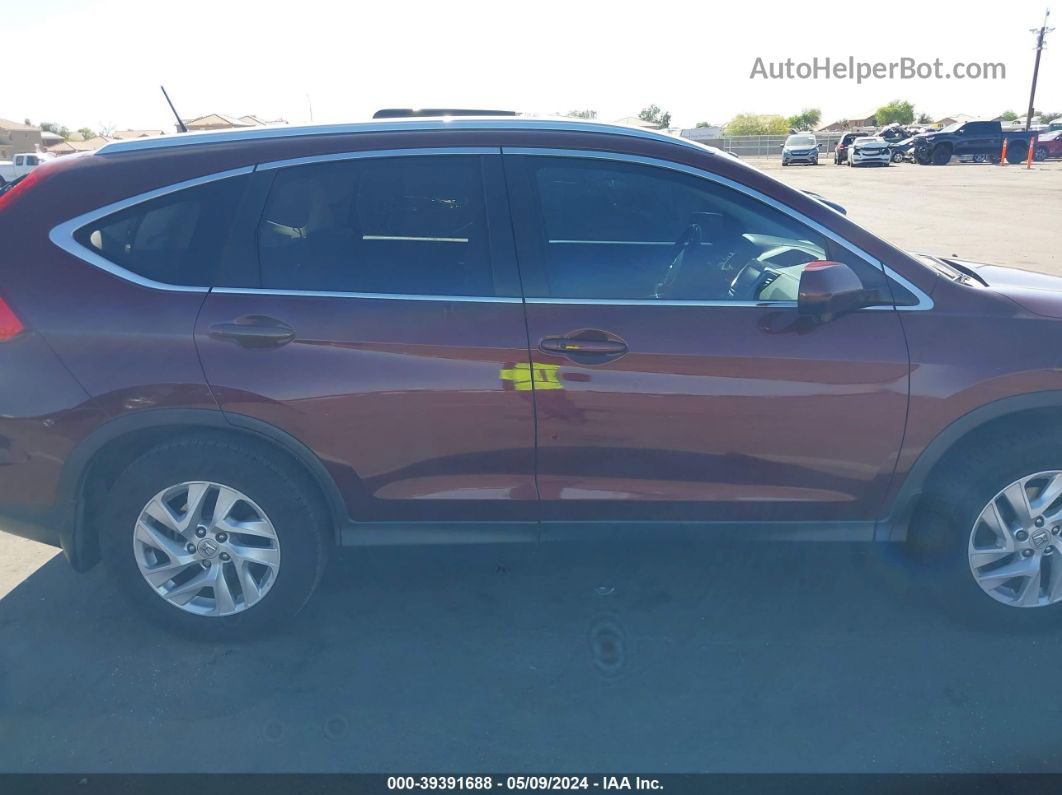 2015 Honda Cr-v Ex-l Maroon vin: 2HKRM3H70FH559588