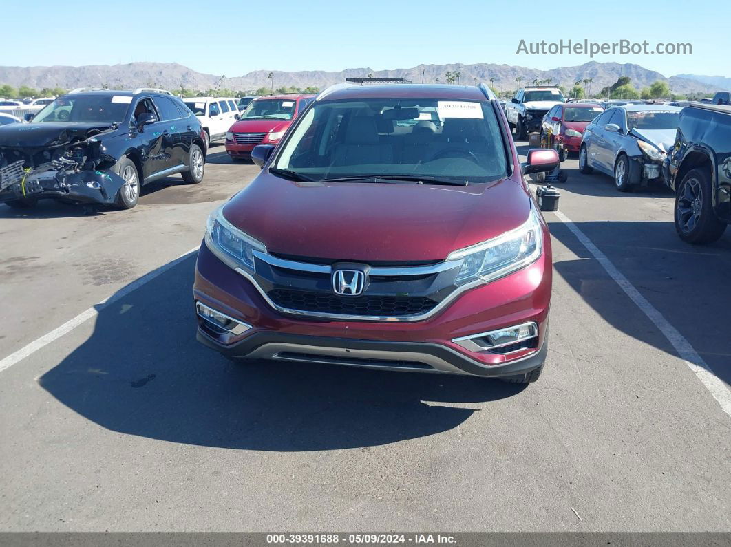 2015 Honda Cr-v Ex-l Maroon vin: 2HKRM3H70FH559588