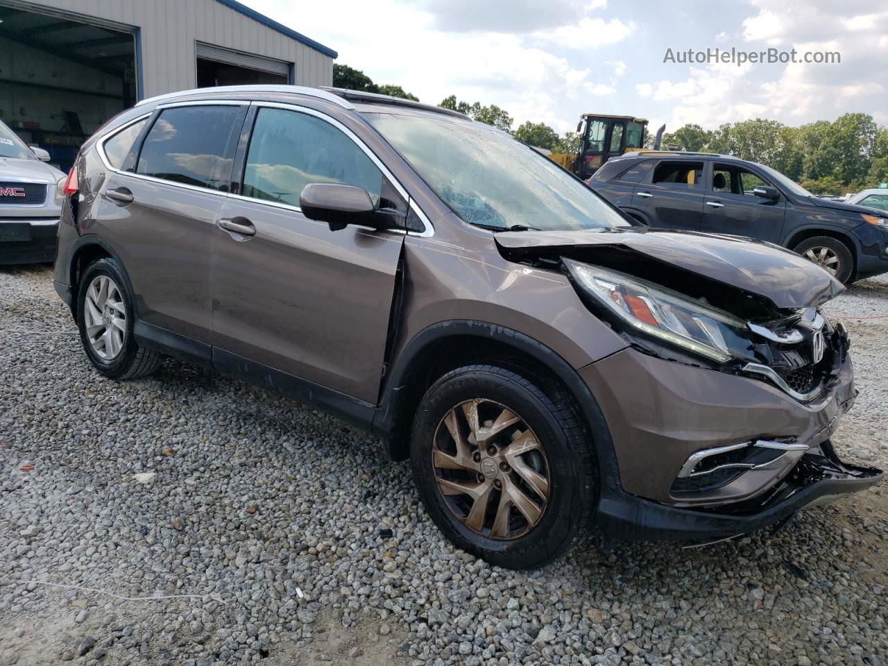 2015 Honda Cr-v Exl Brown vin: 2HKRM3H71FH528138